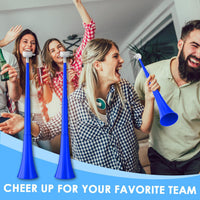 Stadium Horn Vuvuzelas Soccer Noisemakers Collapsible Blow Trumpet - Blue - image 4