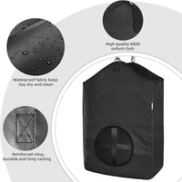 3 PCS Goat Hay Feeder,Hay Bags for Horses,Goats,Donkeys with Reinforced Oxford Fabric and High Strength Metal Clasp,Horse Feeding Supplies with Adjustable Strap for Easy Hanging (3Black)