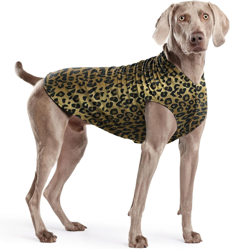 Goldpaw Stretch Fleece Dog Sweater, Size 12 - 22 / Leopard