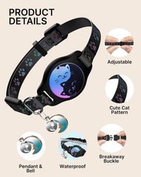 AirTag Cat Collar Breakaway - Black - image 3