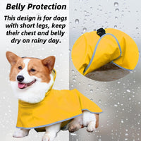 Dog Rain Jacket with Hood for Small Pet - Yellow / Small Plus (S +) - image 3