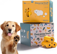 Dog Poop Bags Rolls Biodegradable 100% Leak Proof Thickened Dog Waste Bags - 600 Count 40 Rolls - Cornstarch Based Doggie Poop Bag for Small and Big Dogs(Unscented)