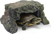 BNOSDM Reptile Hideout, Tortoise Hide Cave, Resin Rock - L-7.87x5.9x3.34inches