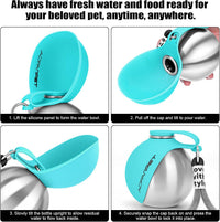 Portable Dog Water Bottle - Blue - image 3