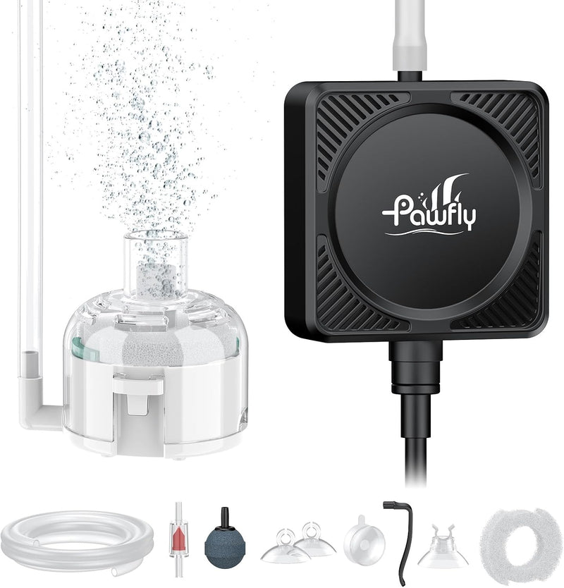 Pawfly Mini Aquarium Air Pump - Air Pump Set + Filter