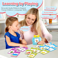 Spanish & English Talking Flash Cards for Toddler - Blue / French & English (224 Words） - image 4