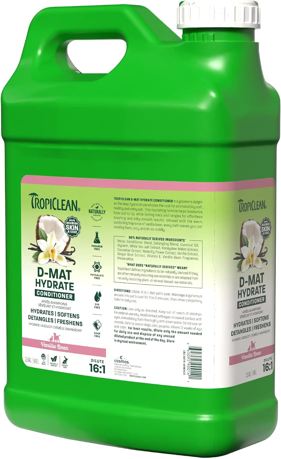 TropiClean Dog Conditioner - Kiwi & Cocoa Butter / 2.5 Gallon (Pack of 1)