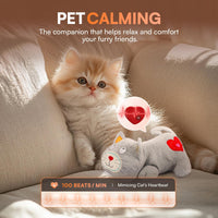 AFP Heartbeat Cat Calming Toy Heartbeat Soothing Kitty Toys Stuffed - image 2