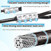 Heavy Duty Dog Tie-Out Cable and Stake for Yard Camping, with 30ft Heavy Duty Cable with Spring, for Small Medium Large Dogs up to 210 lbs, 360°Swivel Dog Run- No Tangle, Spiral Dog Stake