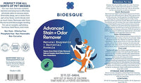 Bioesque Advanced Stain + Odor Remover, Pet-Friendly Natural Enzymatic & Bacterial Formula, Heavy-Duty Stain & Odor Remover, Safe on Carpets, Hard Floors, & More, 32 Fl Oz (Pack of 6)