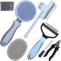 Pet Grooming Kit, Slicker Brush - A-Blue