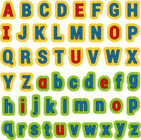 CHEFAN 104 piece felt alphabet letters set in bright colors, uppercase and lowercase