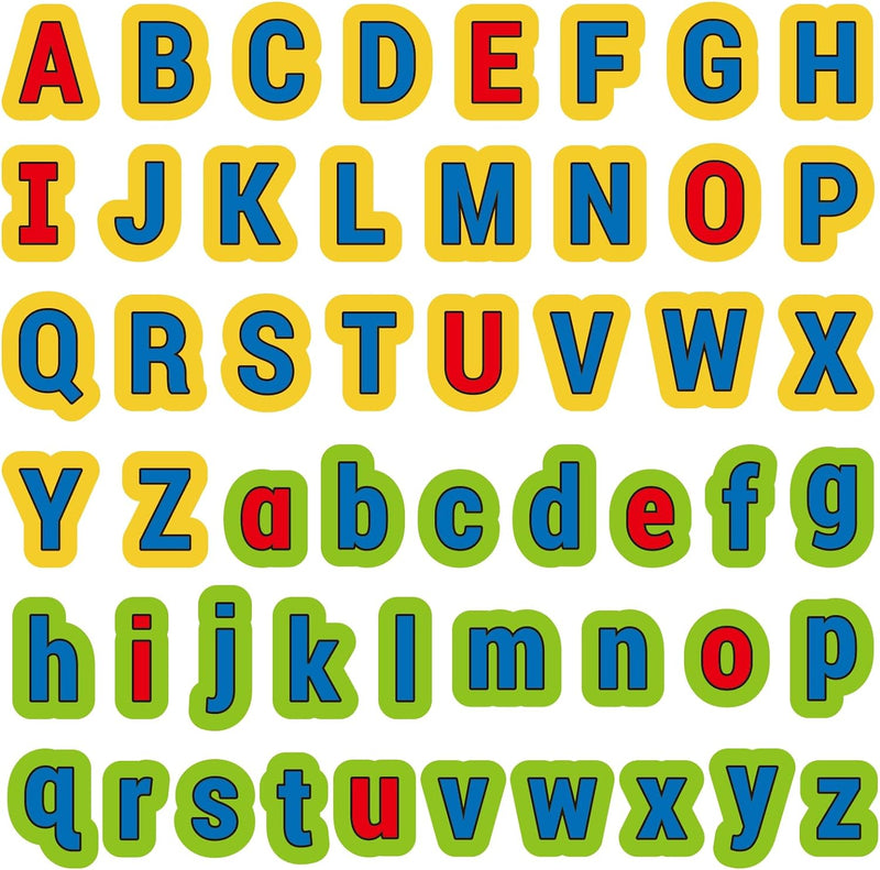 CHEFAN 104 piece felt alphabet letters set in bright colors, uppercase and lowercase