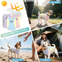 3 Pack Dog Cooling Vest with D-Ring Dog Tshirt Sun Protection Small - 3pack Purple Pink Blue / Small - image 2