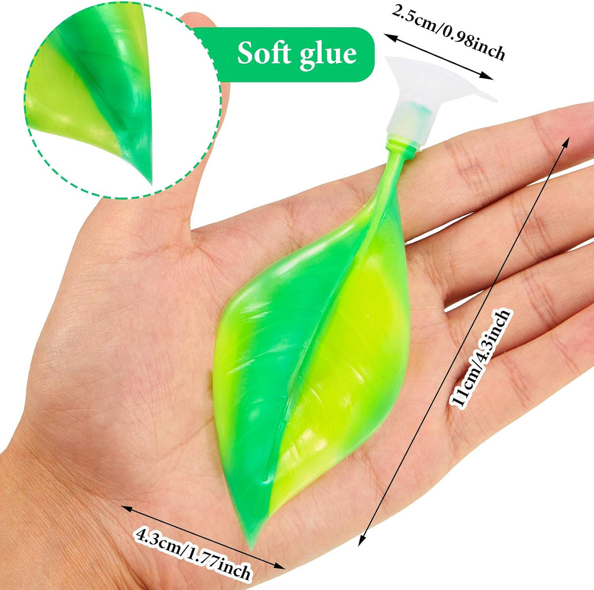 WILLBOND 2 Pcs Blue Pink Silicone Betta Fish Bed Leaf Hammock Betta - Green - image 2