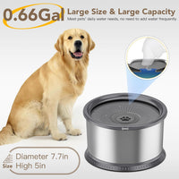 6.5L Stainless Steel Dog Water Bowl - Grey / 2.5L - image 2