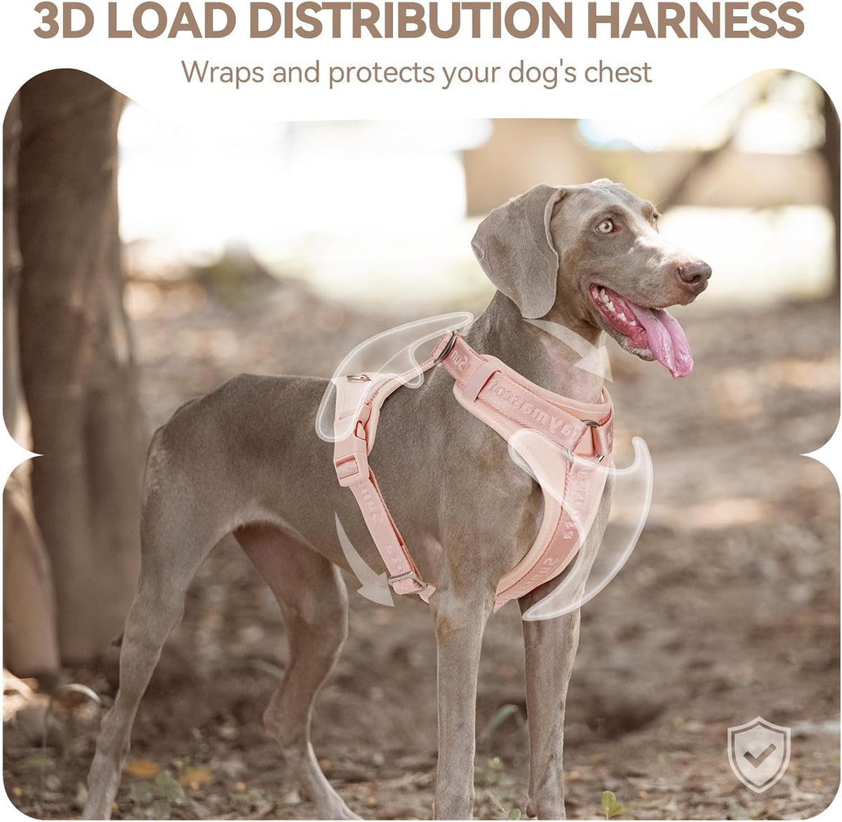 Sunraymascota Dog Harness - M (Neck: 16-26", Chest: 21-31") / Light Pink - image 4