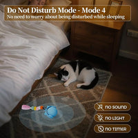 ORSDA Cat Toys for Indoor Cats, New Intelligent Voice Timing Touch Control Cats Ball, Simulate Mouse Sound Kitten Toy, Automatic Interactive Moving Cat Toy for All Ages