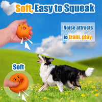 Latex Squeaky Dog Toys for Small Dogs, Mini Breed - Regular Ball Multi-color / Medium - image 3