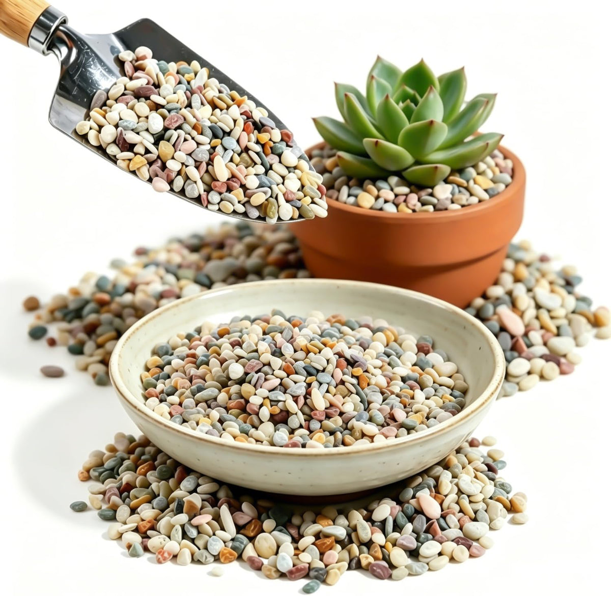CJGQ 2.4lb Aquarium Gravel for Plants - AK Stones / 2.4 lb (1/5 in)