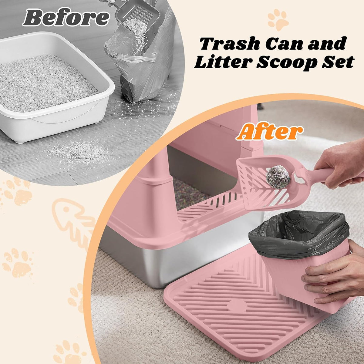 Stainless Steel Litter Box with Lid - Blush Pink / X-Large - image 4