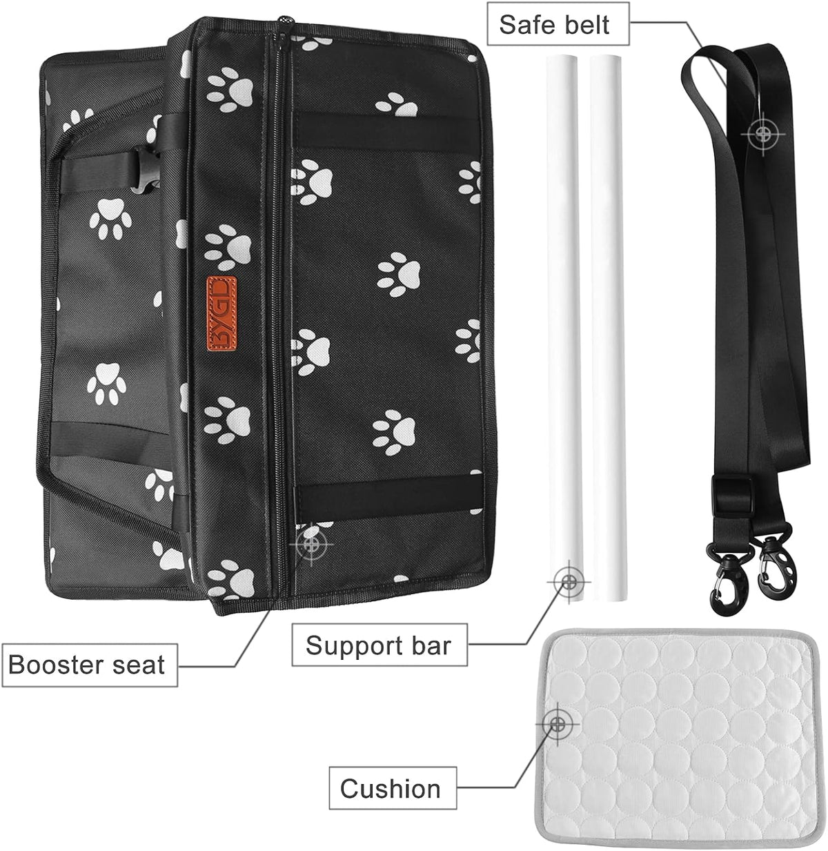 Portable Pet Dog Booster Seat for Small and Medium Pets – Essentials for Dogs - Booster seat with cushion - image 4