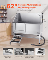 VEVOR Professional Dog Washing Station, Showerhead, Storage Rack - 62 inch - image 2