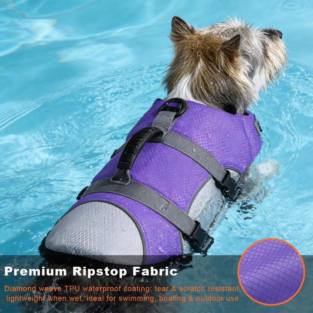 Mklhgty Hawaiian Dog Life Jacket - Purple / X-Small - image 3