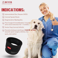 Adjustable Dog Neck Brace for Neck Pain & Injury Relief - Soft & Comfortable Support Collar for Dogs for Recovery After Surgery or Injury(XLarge)