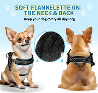 SlowTon No Pull Small Dog Harness and Leash Set with Front Clip – Essentials for Dogs - X-Small / Black - image 2