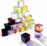Woodtoe 24 PCS Rainbow Blocks Set - 24 PCS Unique Color Blocks