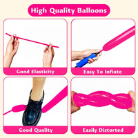 260 Clear Long Balloons for Animals - Rose Red - image 4