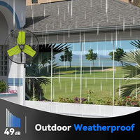 Pro 9500 CFM 24" Outdoor IP44 Waterproof Wall Mount Fan, 3-Speed Oscillating Metal Fans with Enclosure Motor, Heavy Duty Wall Fan for Patio, Warehouse, Garage, and Jobsite