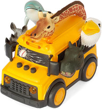 DINOBROS School Bus Toy with Light and Sound - Animal School Bus