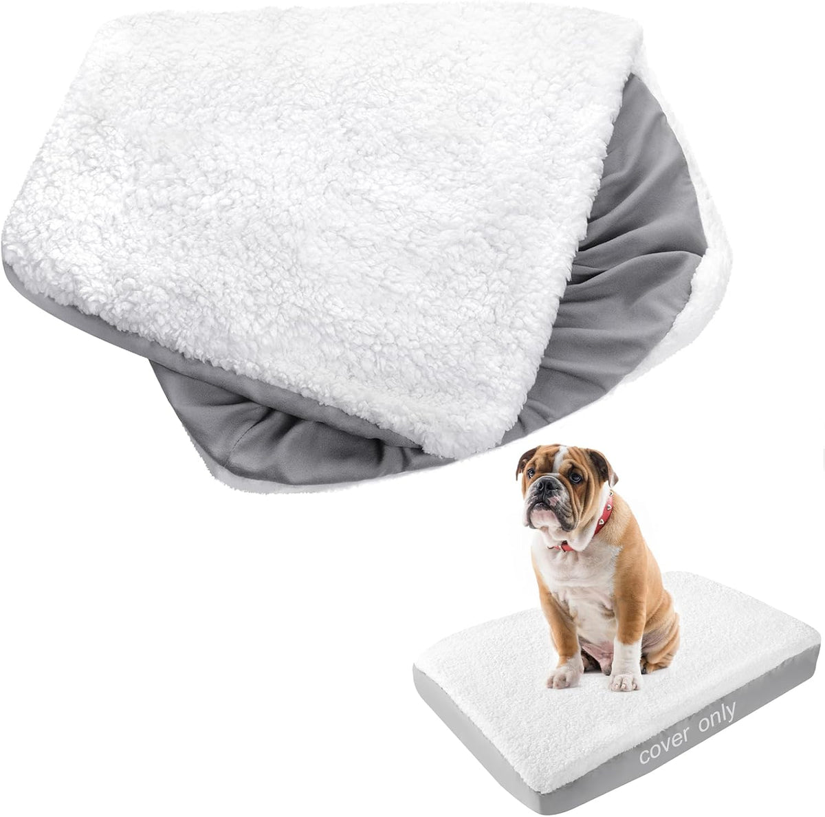 Waterproof Dog Bed Covers Replacement Washable 41 x 29 inch – Essentials for Dogs - White / 27 x 36 x 6inch