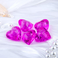 Niceup acrylic heart gems, 30 chunky 3D heart-shaped diamond gemstones for kids - view 20