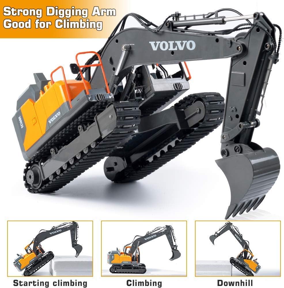 Double E Volvo 1:16 Scale Remote Control Excavator - Black - image 4