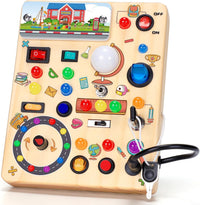 Busy Board with LED Light Switches - School Busy Board
