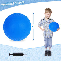 LovesTown 8.5 inch green playground ball with waffle texture and hand pump - view 15