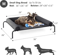 WESTERN HOME Cooling Elevated Dog Bed for Large Dogs - 36.0"L x 26.0"W x 8.0"Th / Grey - image 4