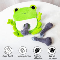 Hollypet Squeaky Hide and Seek Dog Toys for Small and Medium Dogs - Frog - image 4