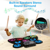 Electric Drum Set, 9 Drum Practice Pad - multi-colored - image 3