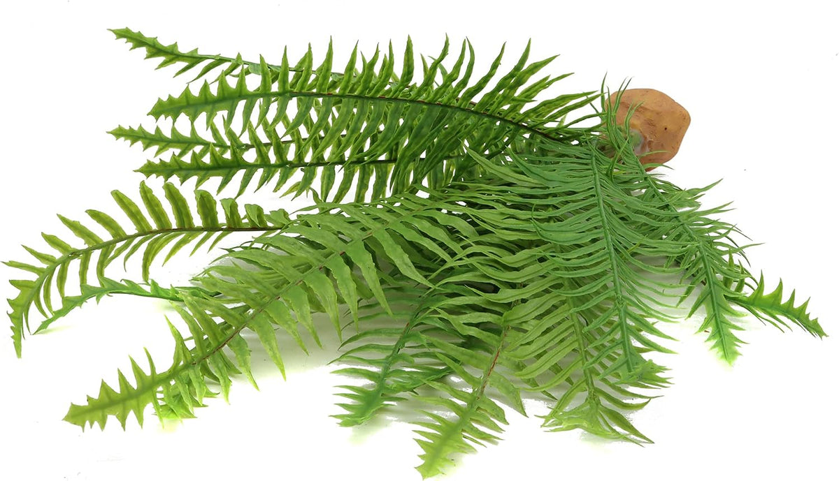 JIHAQUA Fake Fern Plants, Plastic Reptile Terrarium Decor – Essentials for Reptiles And Amphibians - Fern-L - image 3