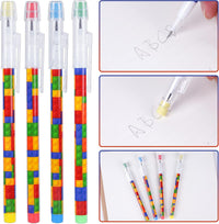 Kolewo4ever 48 translucent building block themed stackable HB pencils - view 4