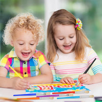 YGAOHF 22 piece toddler paint brushes with round and flat tips and bright handles - view 4