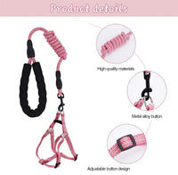 YeeBeny Mini Pig Harness Adjustable with Leash Foam Handle Pink - Pink / M - image 2
