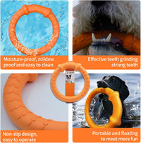 LaRoo Dog Flying Ring Toys, Floating Flying Disc Toys - Orange-Thickened L - image 4