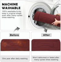 Large Dog Bed Soft Dog Crate Pad Mat 42 in Non-Slip Bottom Washable - 42.0"L x 28.0"W x 1.2"Th / Dark Red - image 2