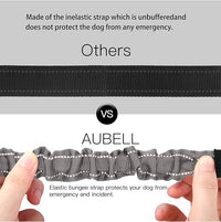 AUBELL Dog Seat Belt for Car,Updated 3-in-1 Adjustable Reflective Bungee Heavy Duty Dog Car Harness Tether with Clip Hook Latch & Buckle,Swivel Zinc Alloy Carabiner,Grey