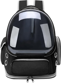 Cat Backpack Carrier for Cats and Small Dogs - Black / Large